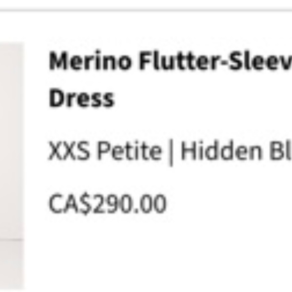Merino Wool - Flutter Sleeve Sweater Dress. Very soft - Picture 5 of 5
